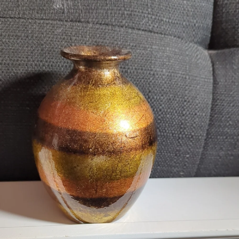 Handcrafted Multicolor Ceramic Vase - Picture 1 of 4